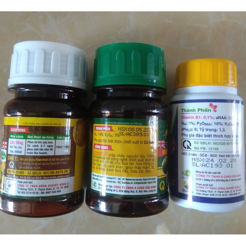 Bộ sản phẩm dưỡng cây chăm sóc phong lan - 100ml/chai