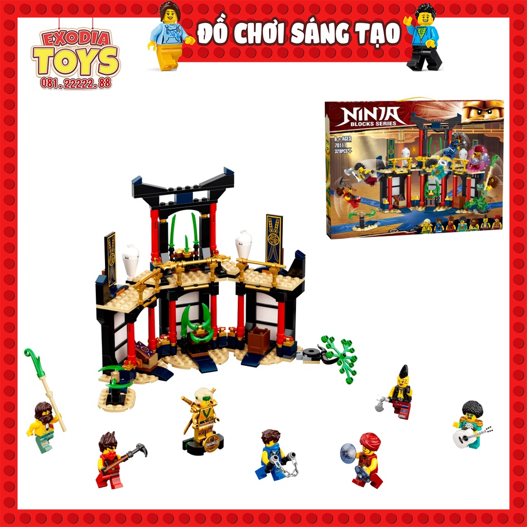 Xếp hình NINJAGO Giải đấu của những bậc thầy nguyên tố - Đồ Chơi Lắp Ghép Sáng Tạo - ZIMO 70111