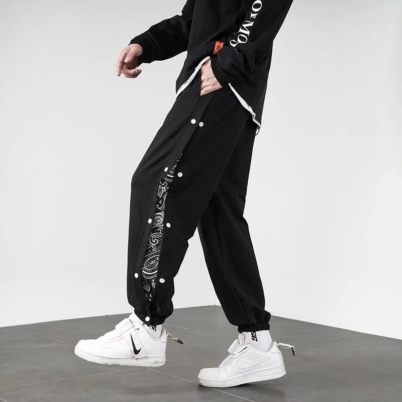 Quần dài thể thao ống rộng thoải mái thời trang Nhật Bản cho nam