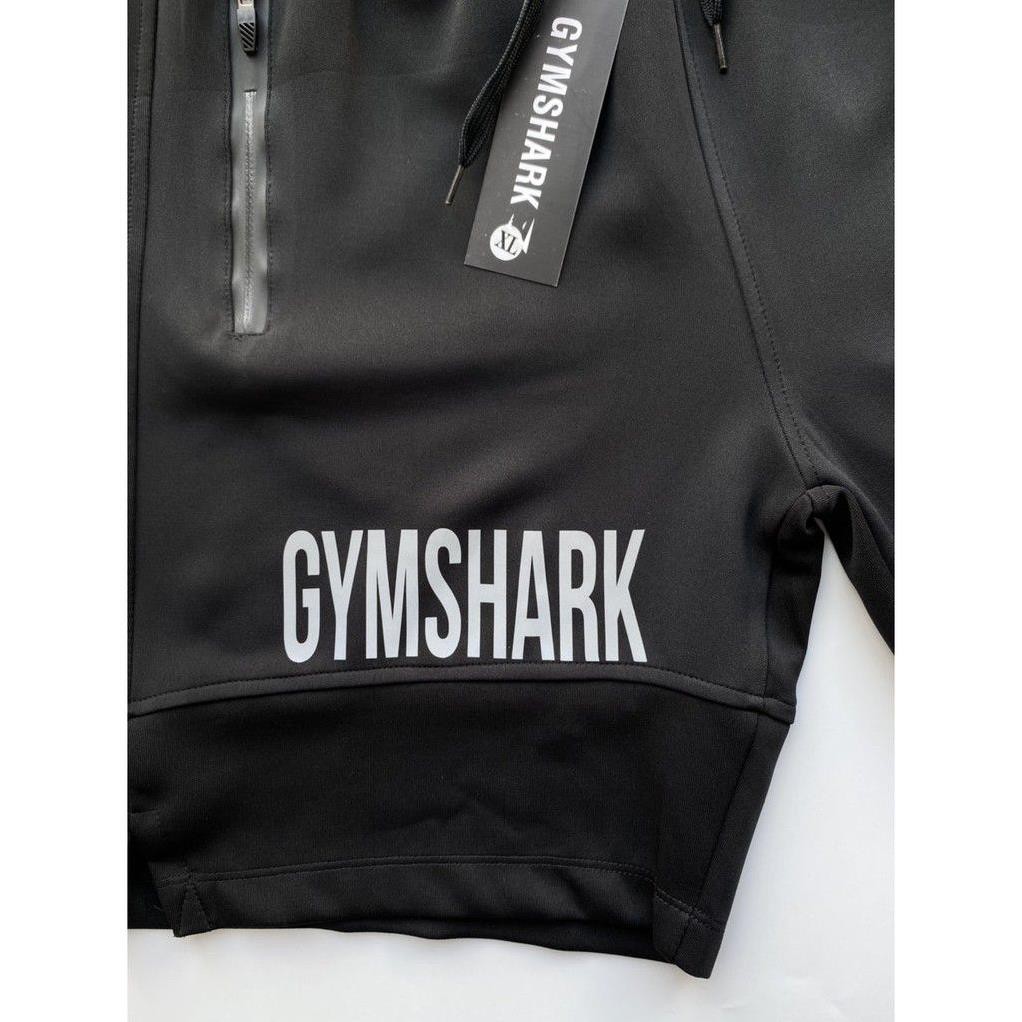 Quần short tập gym Gymshark logo phản quang, khóa chống nước - Quần đùi thể thao cao cấp - BB Sports xịn