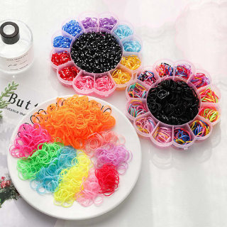 Set 800 Dây Thun Cột Tóc Nhiều Màu Sắc Cho Bé Gái