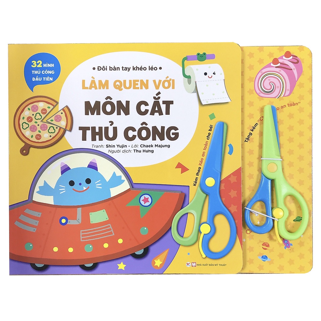 Sách - Đôi Bàn Tay Khéo Léo: Làm Quen Với Môn Cắt Thủ Công (Tặng Kèm Chiếc Kéo An Toàn)