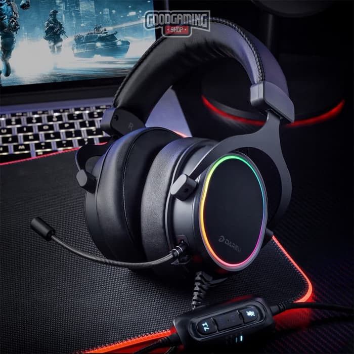 Tai nghe Gaming Dareu EH925S Pro LED RGB / Queen Hồng 7.1 USB