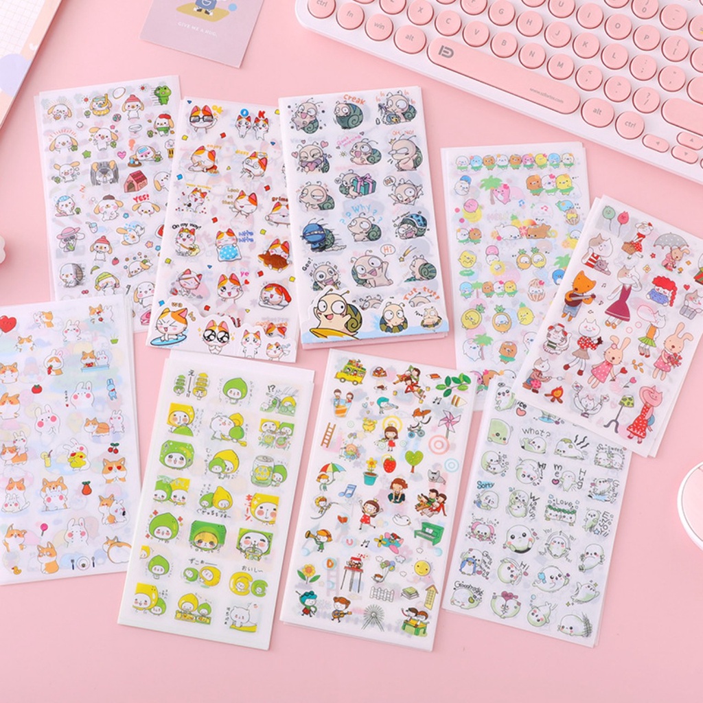 SET STICKER 6 miếng cute siêu rẻ