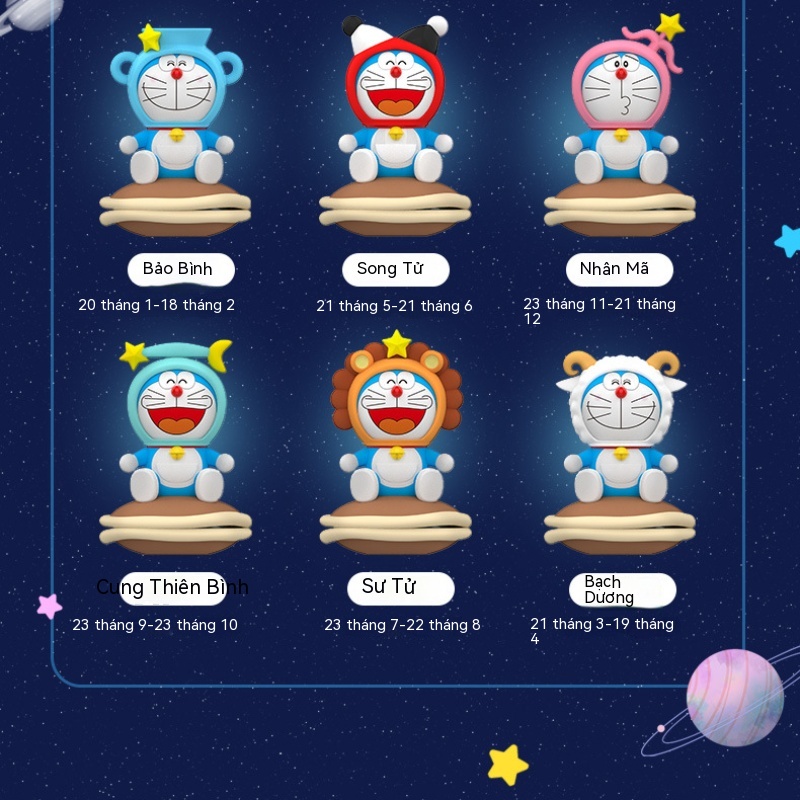 Phụ Kiện Khuếch Tán Nước Hoa Hình Doraemon 12 Cung Hoàng Đạo Sáng Tạo Trang Trí Xe Hơi