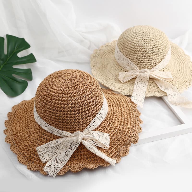 Mũ cói mềm vintage tiểu thư quảng châu - Xưởng may hạnh hồng