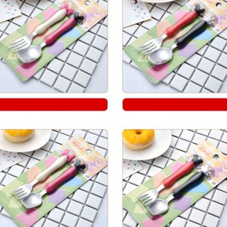 Bộ Muỗng Nĩa Mickey Cho Bé Tập Ăn
