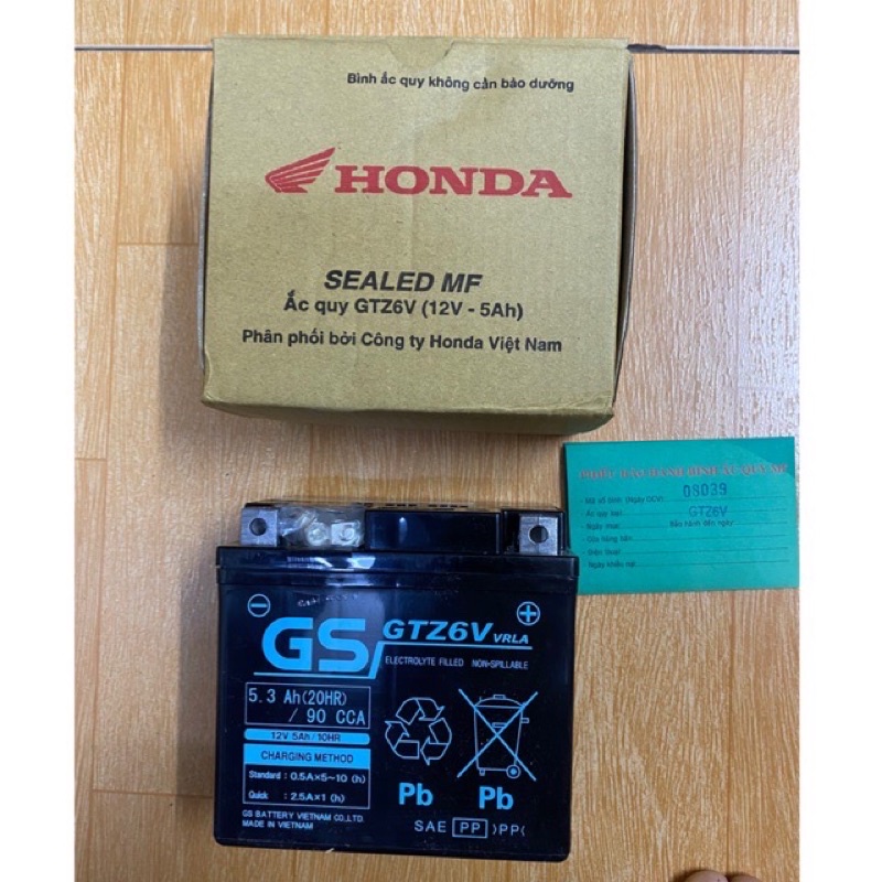 ⚡️Ắc Quy GS GTZ6V Cho Xe Honda, Yamaha, Suzuki Chính Hãng