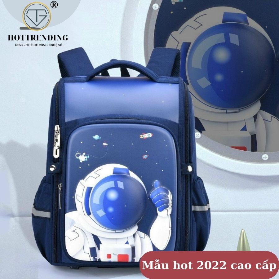 Balo Chống Gù Chống Nước Học Sinh Tiểu Học Họa Tiết Hình Nổi 3D Siêu Nhẹ Có Vạch Dạ Quang Cao Cấp Mẫu Hot 2023
