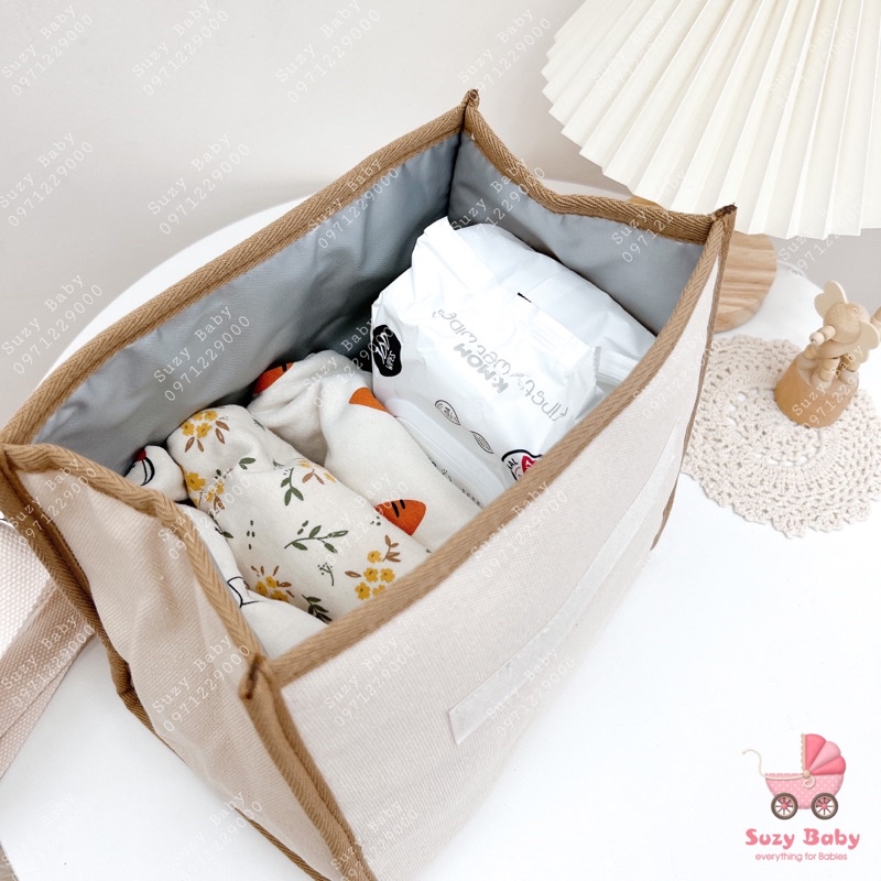 TÚI BỈM SỮA XUẤT HÀN THÊU GẤU