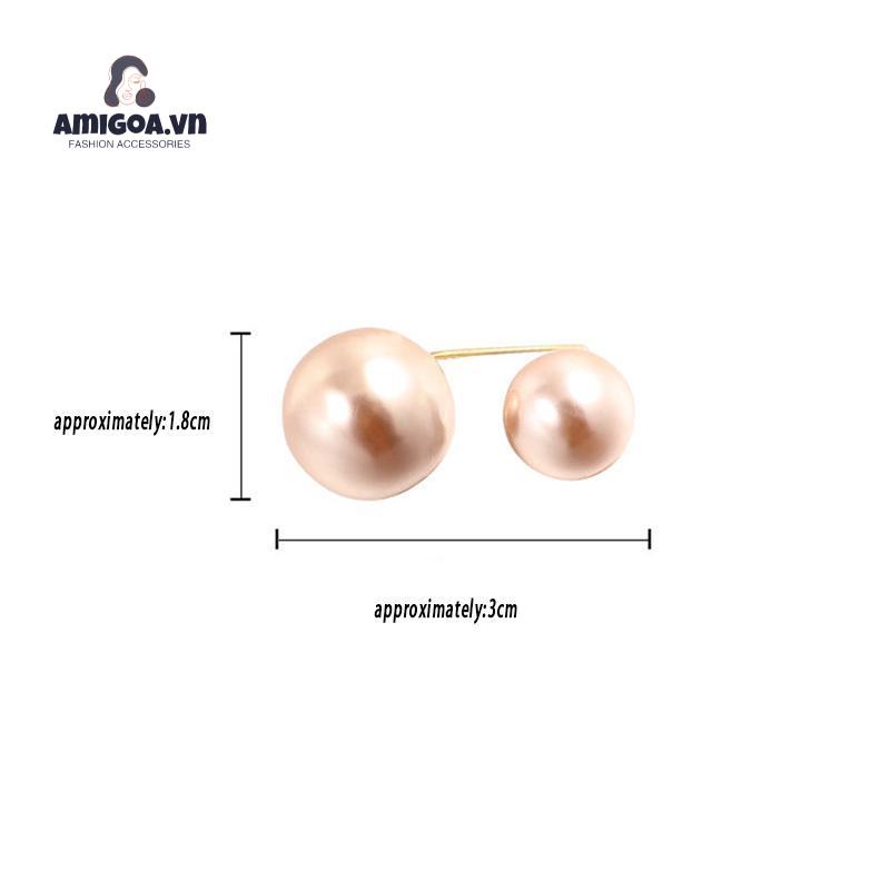 ✨✨TRÂM KẸP GHIM CÀI CỔ ÁO ĐÍNH HẠT NGỌC TRAI NHÂN TẠO TRẮNG ĐEN