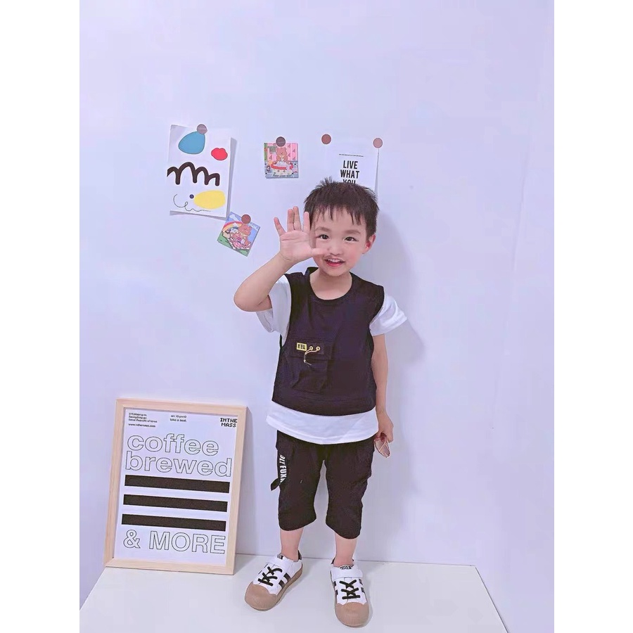 Bộ quần áo cộc bé trai 2 chi tiết cotton mềm mát BN03 - BÉ NHÀ THỊ
