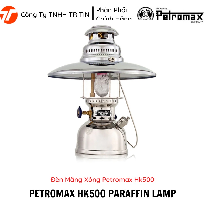 Đèn Măng Xông Petromax Hk500, chất liệu đồng thau đánh bóng, xuất xứ Đức, nhiên liệu dầu hỏa hoặc parafin | TRITINCO