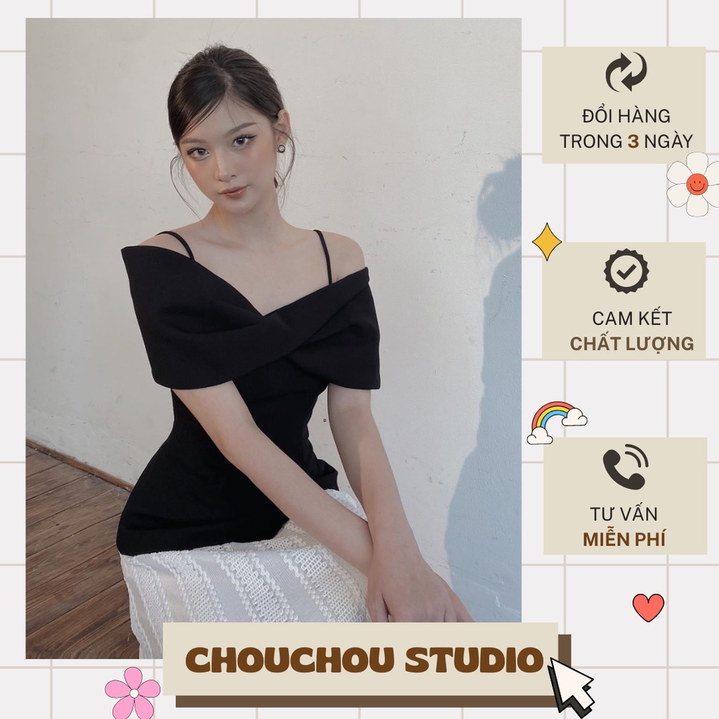 SET ÁO 2S RỚT VAI CHÉO KÈM CHÂN VÁY MIDI HÀNG THIẾT KẾ