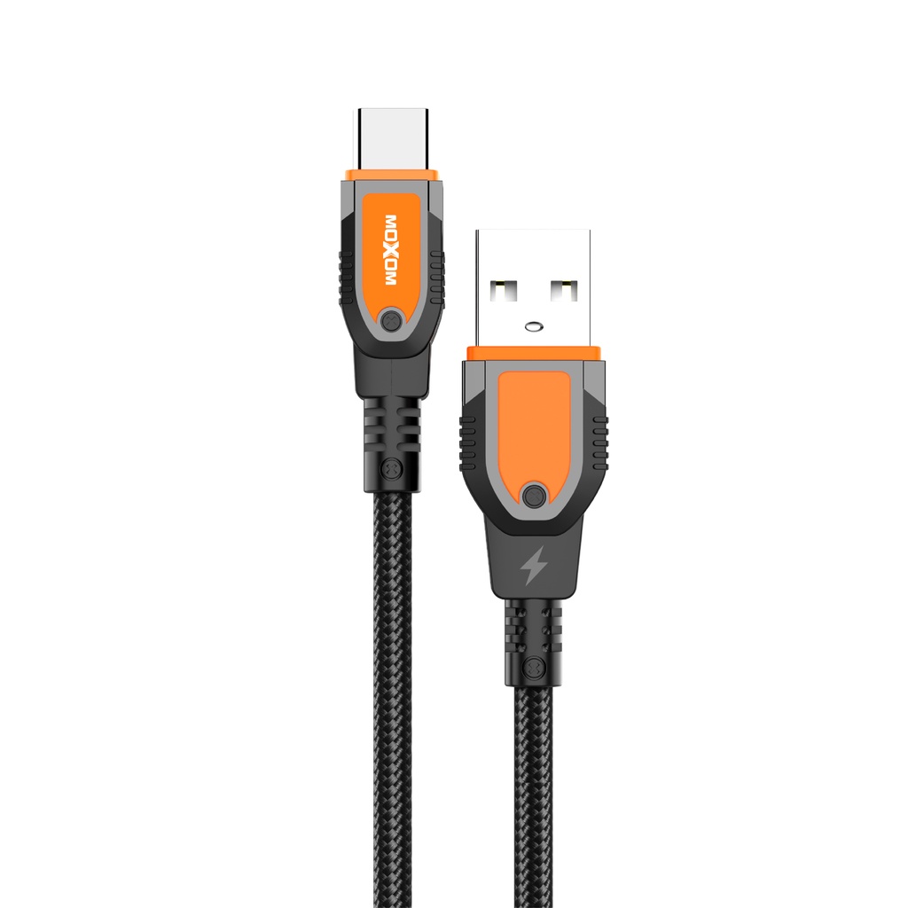 Dây sạc Type-C chính hãng MOXOM CB88 5A 66W, hỗ trợ sạc QC 4.0, VOOC, QC 3.0 dùng cho Samsung Oppo Xiaomi Redmi , dài 1m