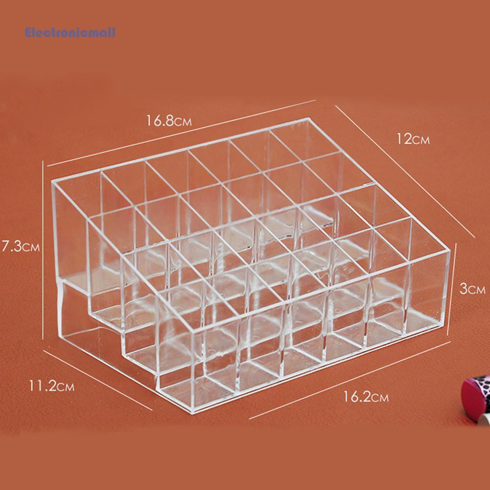 Khay nhựa trong suốt 24 ô đựng đồ trang điểm tiện lợi
