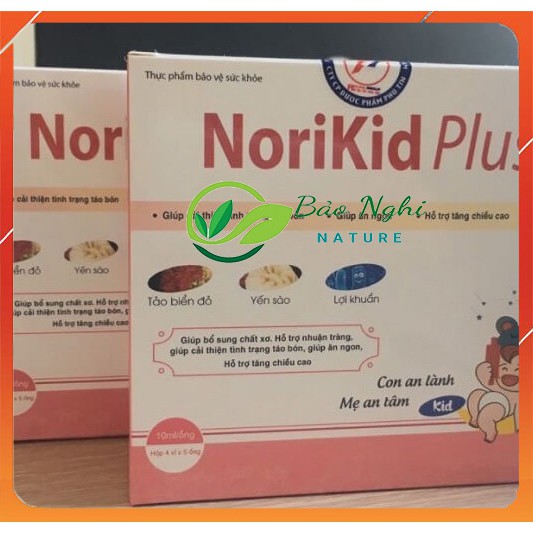 NORIKID PLUS – Hỗ Trợ Cải Thiện Biếng Ăn,Táo BónTăng Sức Đề Kháng ở Trẻ 06 Tháng – 12 Tuổi [CHÍNH HÃNG HỘP 20 ỐNG]