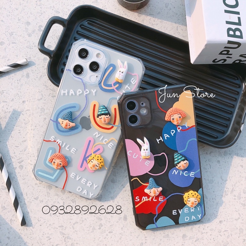 Ốp lưng Iphone silicon bảo vệ camera hình 3d nổi