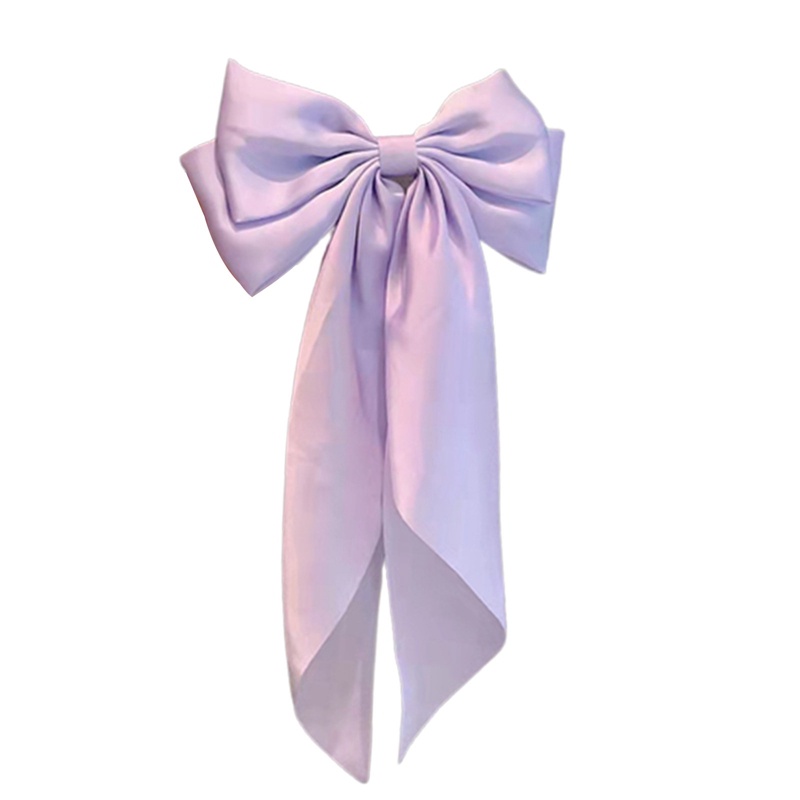 Kẹp Tóc Nơ Vải Lụa Satin Cỡ Lớn Phong Cách Hàn Quốc