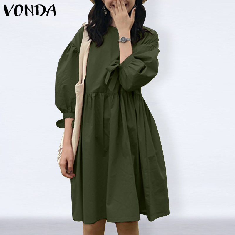 Đầm Midi VONDA Tay Lỡ 3/4 Thiết Kế Đơn Giản Thanh Lịch | BigBuy360 - bigbuy360.vn