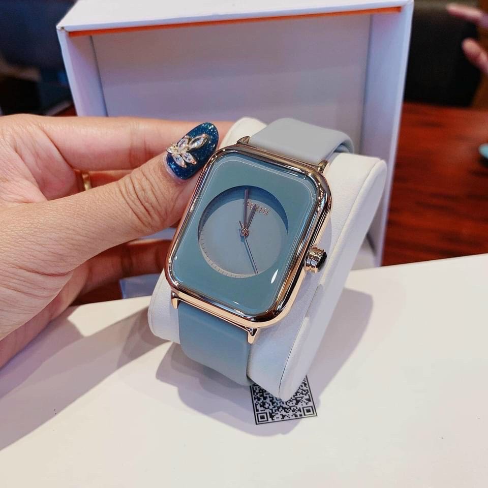 Đồng hồ thời trang nữ đeo tay GUOU mặt vuông dây cao su silicon hàng cao cấp chống nước chống xước khi sử dụng | BigBuy360 - bigbuy360.vn