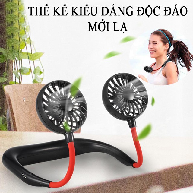 Quạt Lười - Quạt Thể Theo Đeo Cổ Xoay 360 Độ - Chống Nước - Đang Năng Tiện Lợi - Bảo Hành Lỗi Đổi Mới