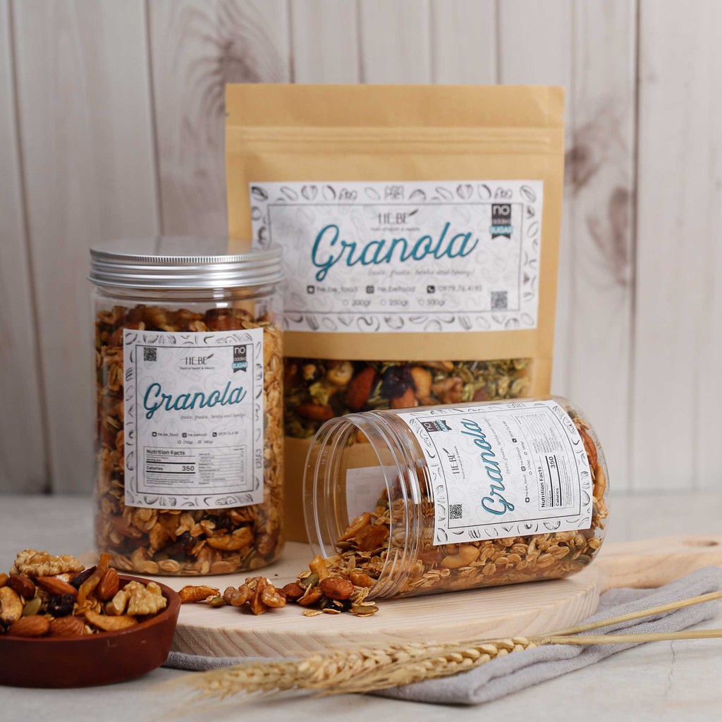 [Mã 267FMCGSALE giảm 8% đơn 500K] 500g Granola Nhiều Hạt HeBe Ăn Kiêng Healthy - Ngũ Cốc Giảm Cân Tự Nhiên | BigBuy360 - bigbuy360.vn