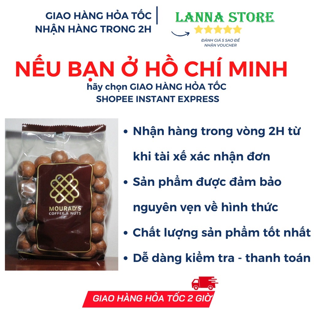 Hạt Mắc Ca macca Nguyên Vỏ Mourad's 500gr - Úc