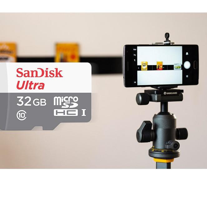 SANDISK ➹ Thẻ nhớ Micro SD 32GB 64GB 128GB 256GB Ultra CLASS10 80Mbps - màu trắng ♞