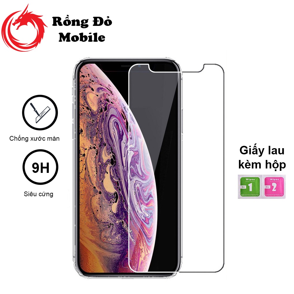 Kính cường lực 2.5D trong suốt 6 7 8 6+ 7+ 8+ plus x xr xs max 11 pro max 12 mini 12 13 pro max - Rồng Đỏ Mobile