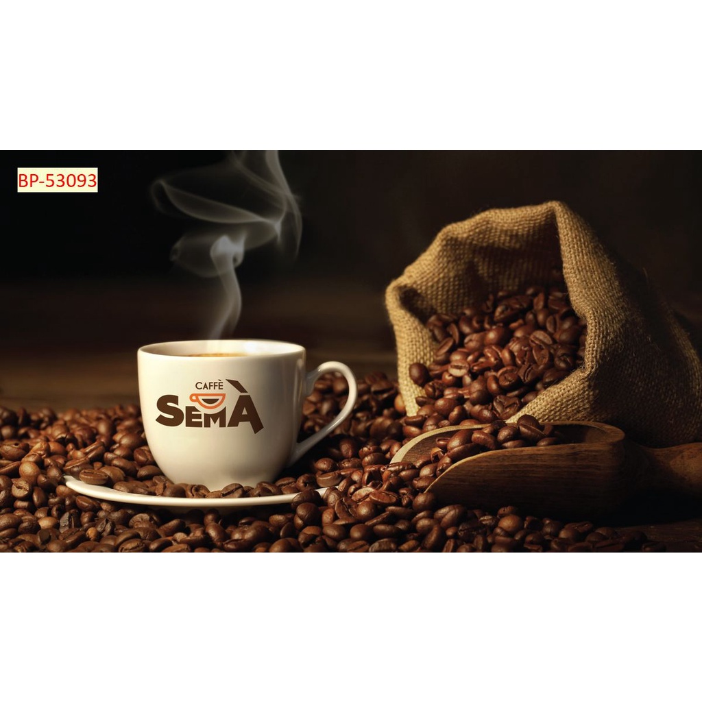 Tranh dán tường Quán Cafe, Trà Sữa, Trang Trí Cửa Hàng 3D khổ lớn