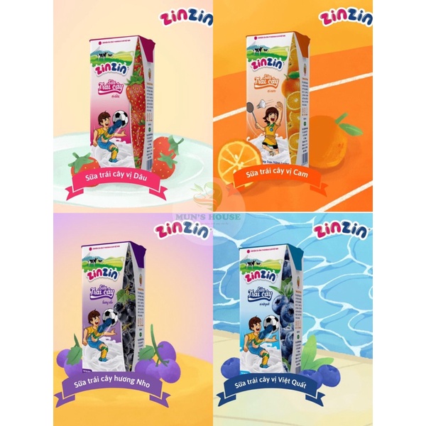 1 thùng 48 hộp sữa trái cây ZinZin 110ml