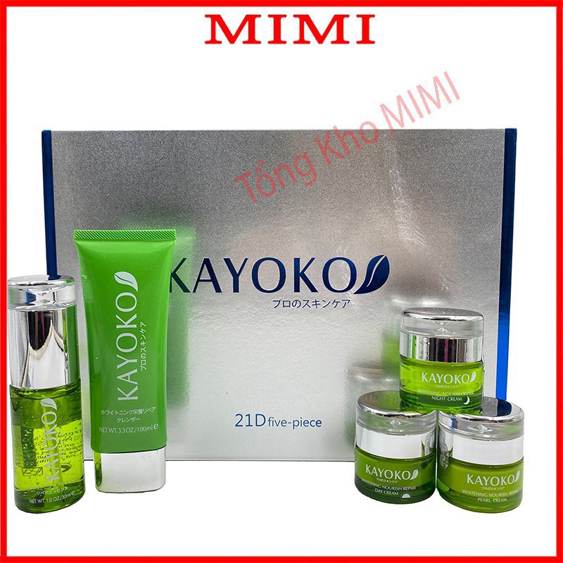 Sữa rửa mặt trắng da, sạch nhờn Kayoko 5in1 Xanh – Nhật bản
