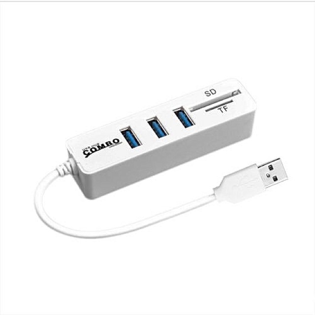 [SALE 10%] Hub Splitter 2 trong 1 với 3 cổng usb 2.0 + Card Reader