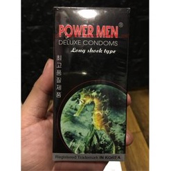 [ CHÍNH HÃNG ] - Bao cao su POWERMEN Longshock cá ngựa, siêu mỏng, gân gai li ti, kéo dài thời gian, - Hộp 12 cái