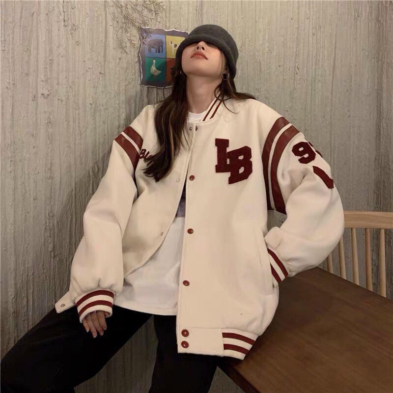 Áo bomber nữ form rộng unisex hàn quốc  4YOUNG CDG04