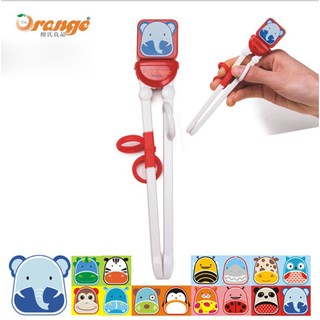 Đũa Tập Ăn Xỏ Ngón Cho Bé Hoạt Hình Orange (Đỏ)
