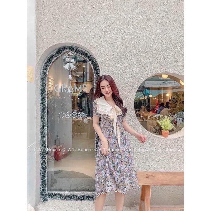 váy hoa cổ bèo tiểu thư shop sun soc | BigBuy360 - bigbuy360.vn