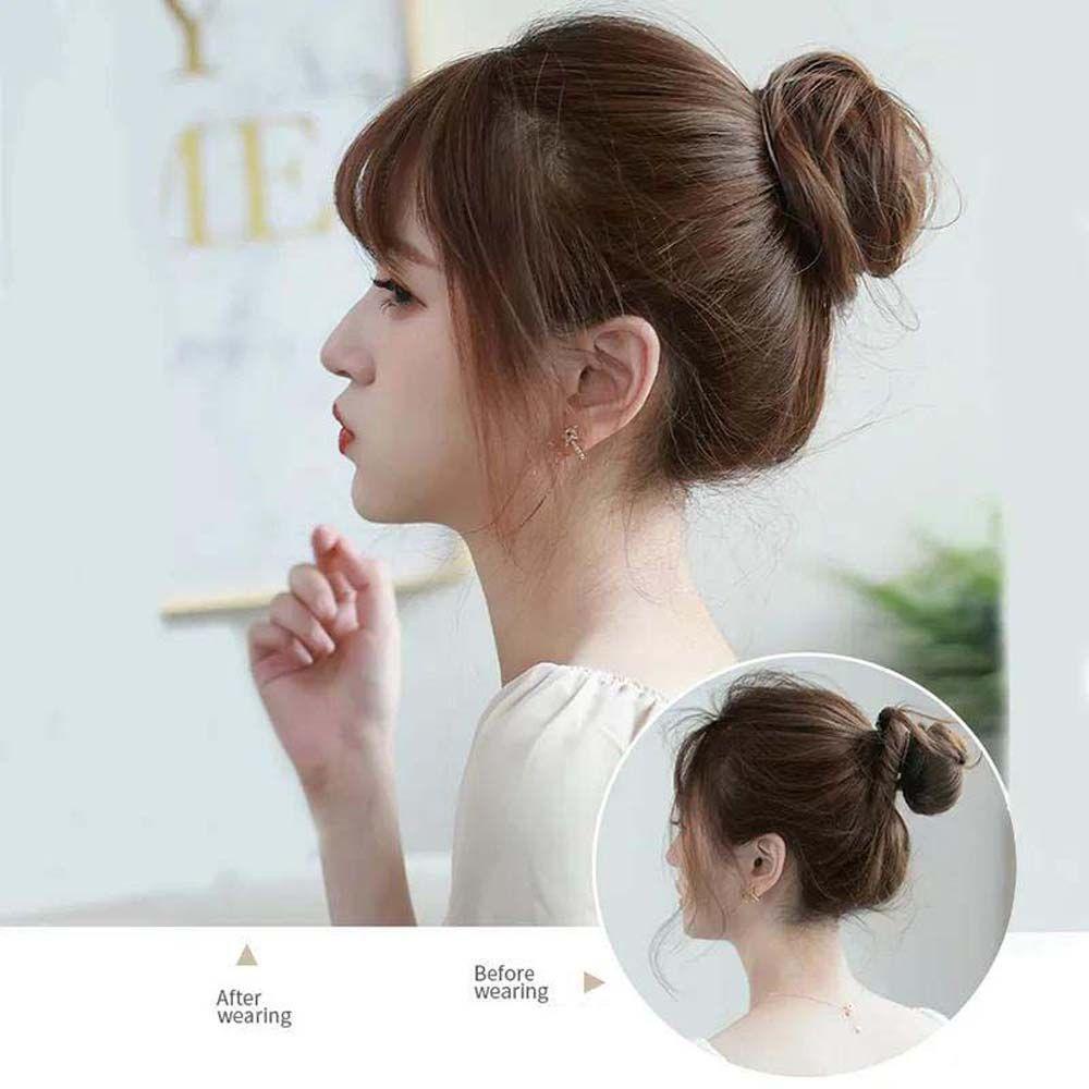 Búi Tóc Giả Bằng Sợi Tổng Hợp Tự Nhiên Dành Cho Nữ