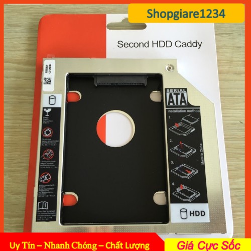 Caddy Bay Mỏng 9.5mm - Lắp Ổ Cứng Thứ 2 Cho Laptop