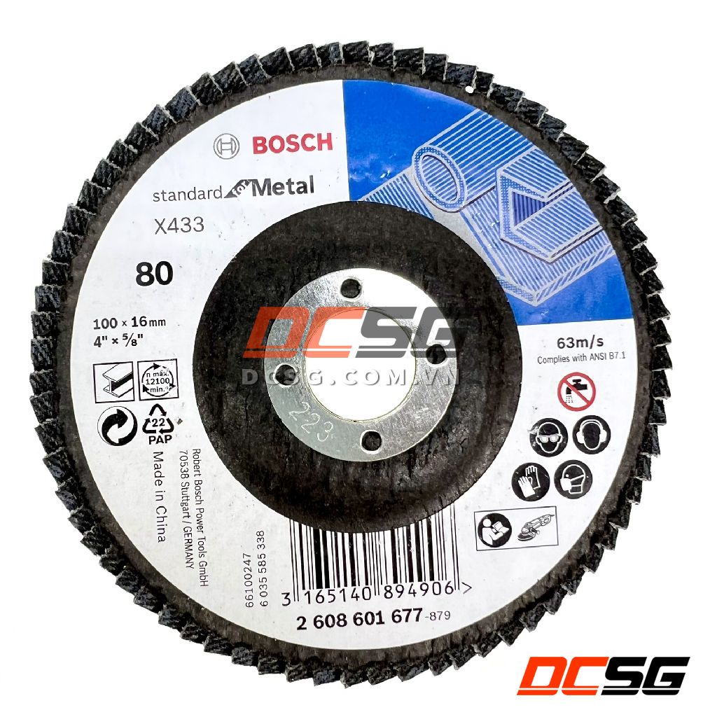 Đĩa nhám xếp Alox 100mmx16mm Bosch  | DCSG
