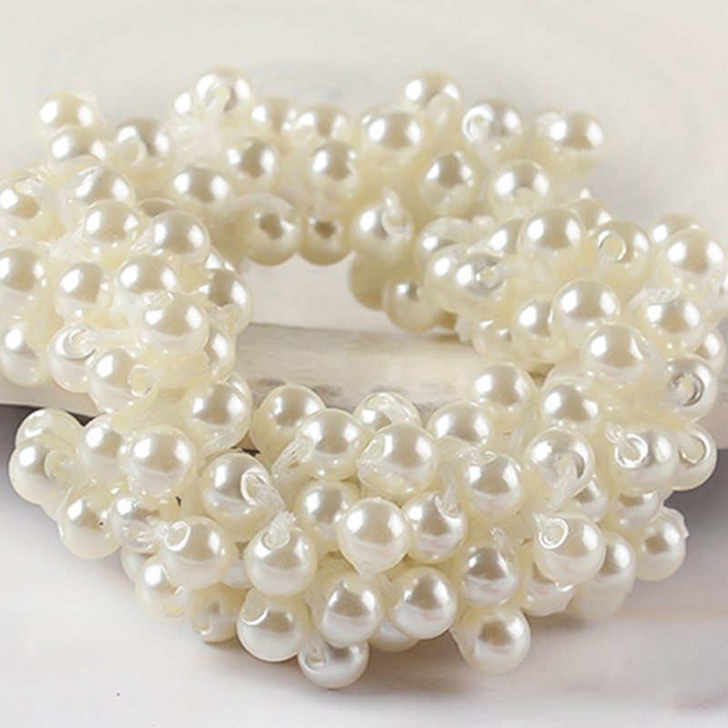 Dây Cột Tóc Co Giãn Đính Hạt Ngọc Trai Dễ Thương