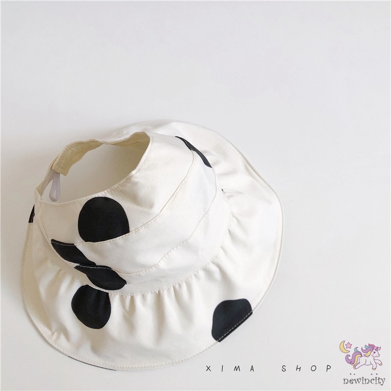 Mũ vành họa tiết chấm bi xinh xắn cho bé