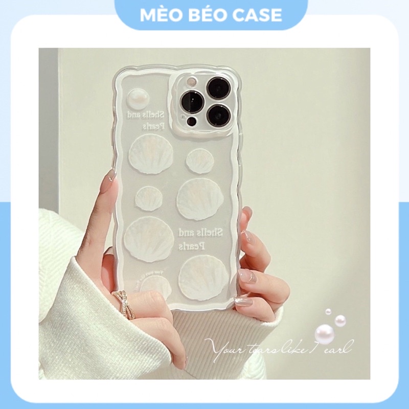 (SIÊU RẺ) Ốp lưng iphone viền sóng vỏ ngọc siêu xinh 7plus/8/8plus/x/xr/xs/11/12/13/pro/max/plus/promax