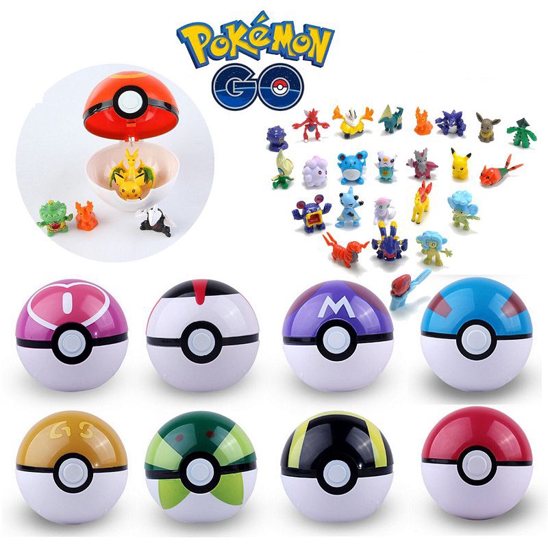 Set 13 Quả Bóng Pokemon Đồ Chơi Bằng Nhựa 7cm