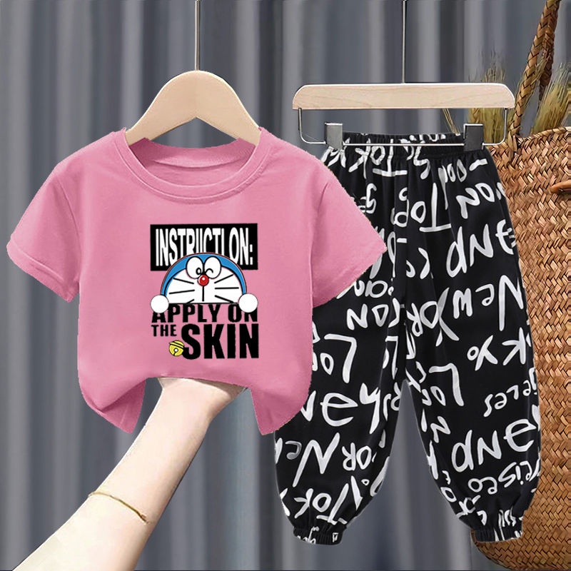 Bộ Quần Áo Thun Ngắn Tay Thời Trang Năng Động Dành Cho Trẻ