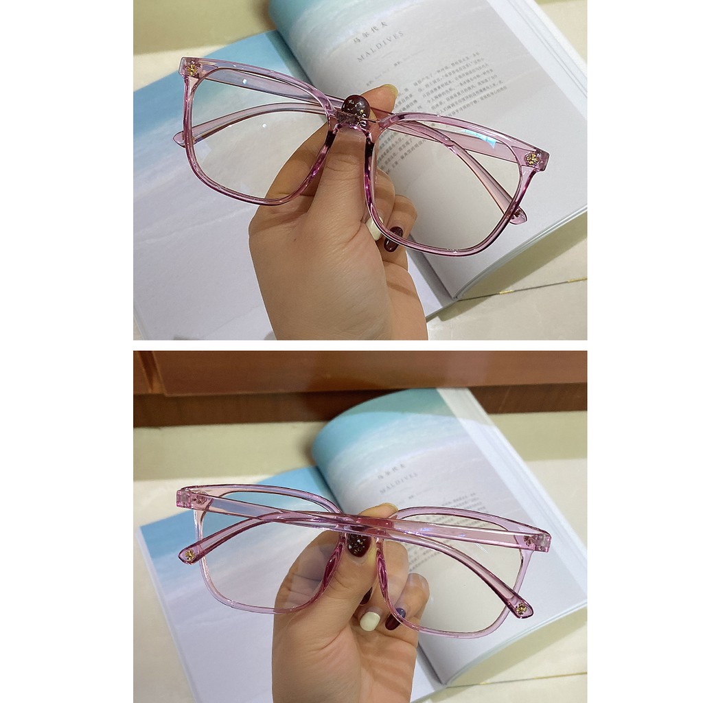 Mắt kính gọng tròn trong suốt chống ánh sáng xanh cho nam nữ