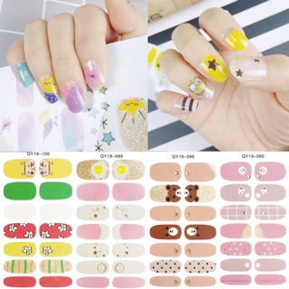 Set 14 Miếng dán móng tay nail nhiều hình dễ thương