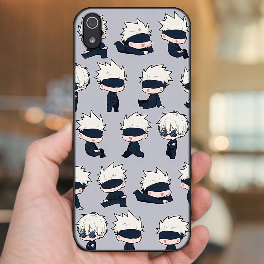 Ốp lưng Xiaomi Redmi 7A viền đen in hình Satoru Jujutsu Kaisen