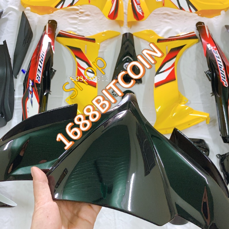 💥 Bộ dàn áo xe JUPITER MX  màu VÀNG ĐEN -bộ yếm vỏ nhựa jupiter Gravita -nhựa nguyên sinh ABS LOẠI ĐẸP